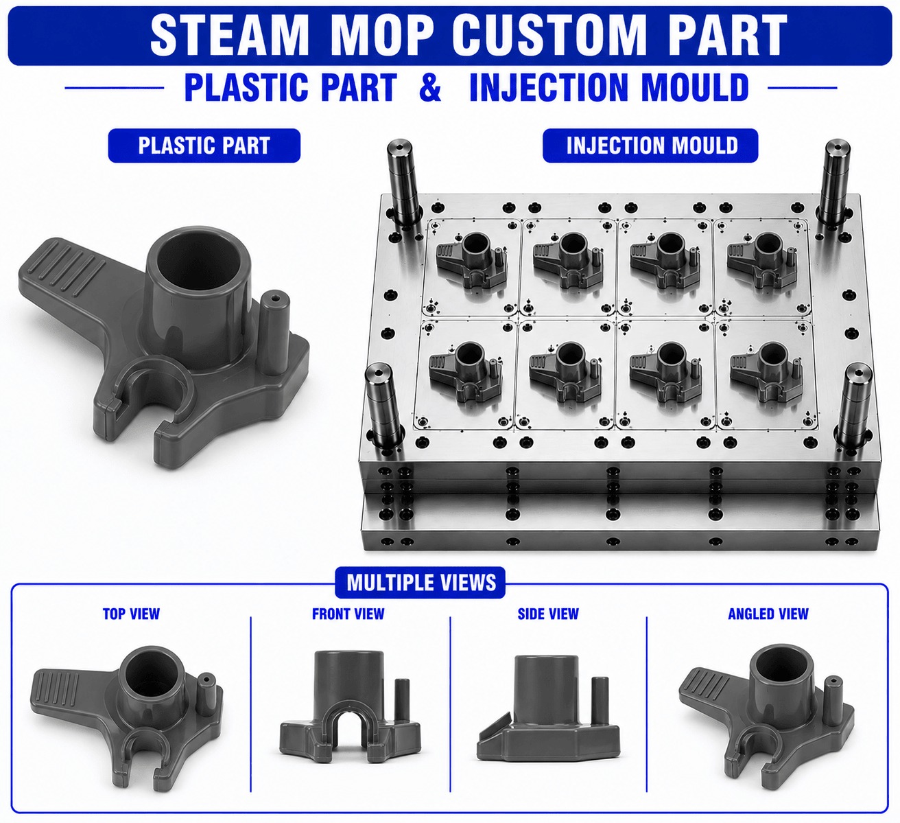 Steam Mop Plastic Custom Part Mould and Moulding Service